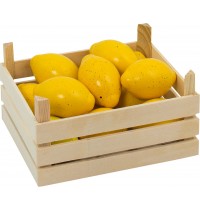 Zitronen in Obstkiste, Kiste: