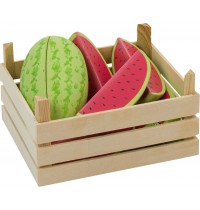 Melonen in Obstkiste, Kiste:1
