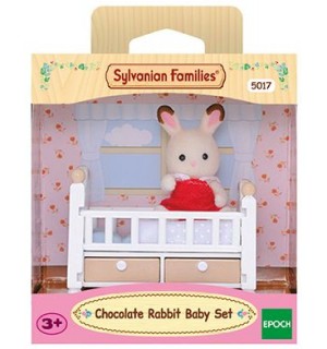 Sylvanian Families - Schokoladenhasen Baby mit Babybett