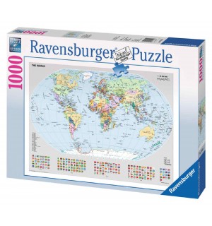 Ravensburger Puzzle - Politische Weltkarte, 1000 Teile
