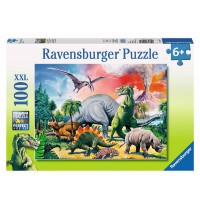 Ravensburger Puzzle - Unter Dinosauriern, 100 XXL-Teile