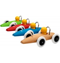 BRIO Toddler Push Alongs - Rennwagen im Display, 8 Stck, farbig sortiert