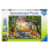 Ravensburger Puzzle - Abendsonne am Wasserloch, 300 XXL-Teile