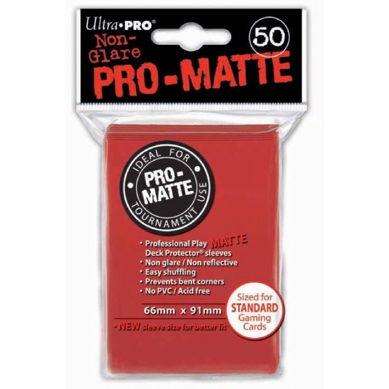 UltraPRO - Pro-Matte Sleeves Red, 50