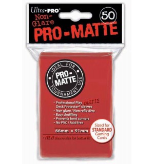 UltraPRO - Pro-Matte Sleeves Red, 50