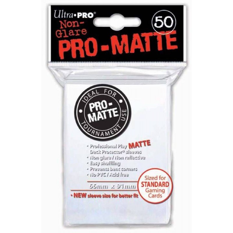 UltraPRO - Pro-Matte Sleeves White, 50