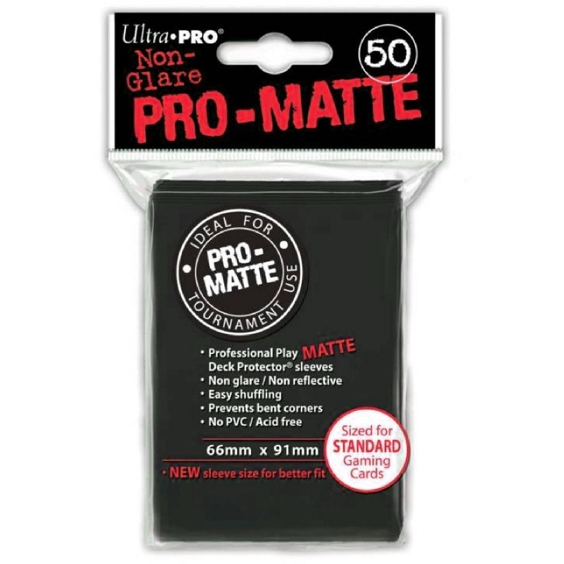 UltraPRO - Pro-Matte Sleeves Black, 50