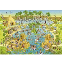 Heye - Standardpuzzle 1000 Teile - Degano Zoo Nile Habitat