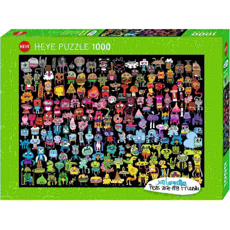 Heye - Standardpuzzles - Doodle Rainbow Standard, 1000 Teile