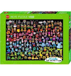 Heye - Standardpuzzles - Doodle Rainbow Standard, 1000 Teile