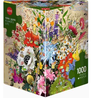 Heye - Triangularpuzzle - Flowers Life Triangular, 1000 Teile