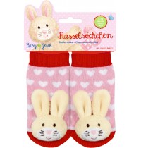 Die Spiegelburg - Rasselsöckchen Häschen BabyGlück, one size (2-12 Monate)