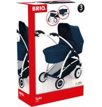 BRIO - Puppenwagen Spin blau mit Schwenkrädern