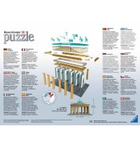 Ravensburger Puzzle - 3D Vision Puzzle - Bauwerke - Brandenburger Tor, 324 Teile