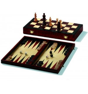 Schach-Backgammon-Dame-Set, Feld 40 mm