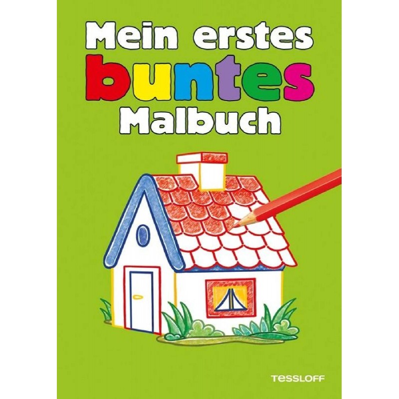 Tessloff - Malen, Rätseln & mehr - Mein erstes buntes Malbuch (grün)