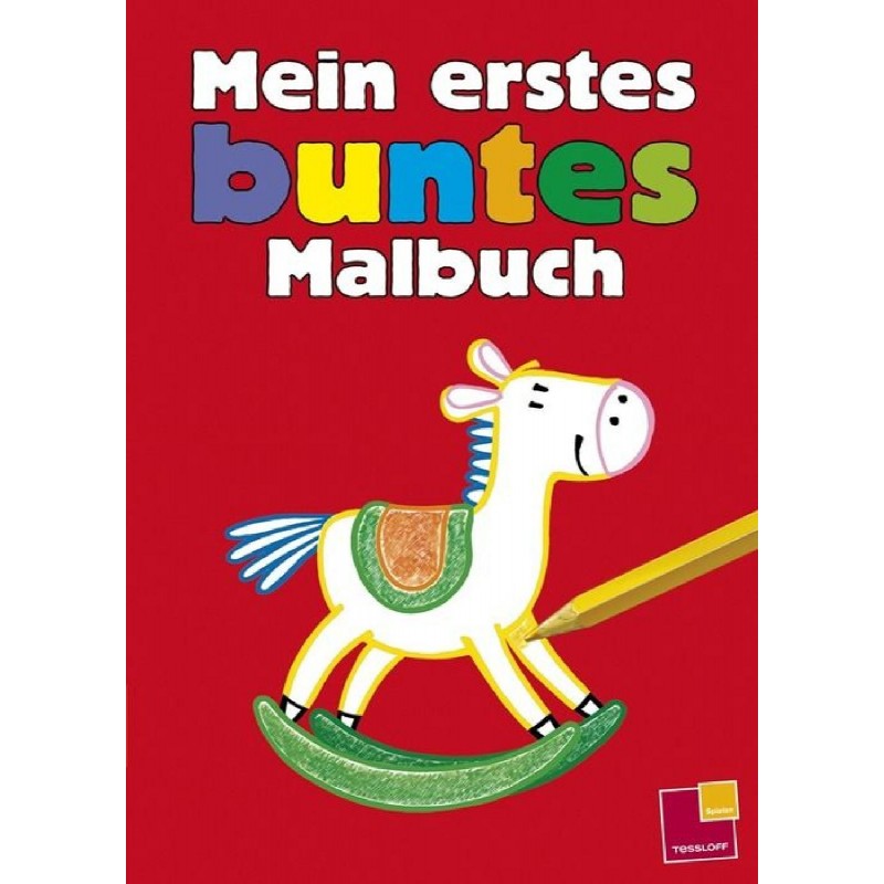 Tessloff - Malen, Rätseln & mehr - Mein erstes buntes Malbuch (rot)