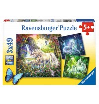 Ravensburger Puzzle - Schöne Einhörner, 3x49 Teile