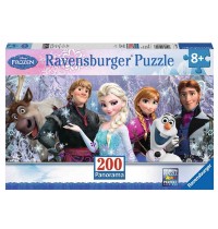 Ravensburger Puzzle - Panorama Puzzle - Arendelle im ewigen Eis, 200 XXL-Teile