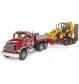 BRUDER - MACK Granite LKW mit Tieflader und JCB 4CX Baggerlader