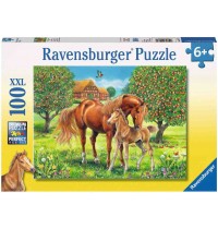 Ravensburger Puzzle - Pferdeglück auf der Wiese, 100 XXL-Teile