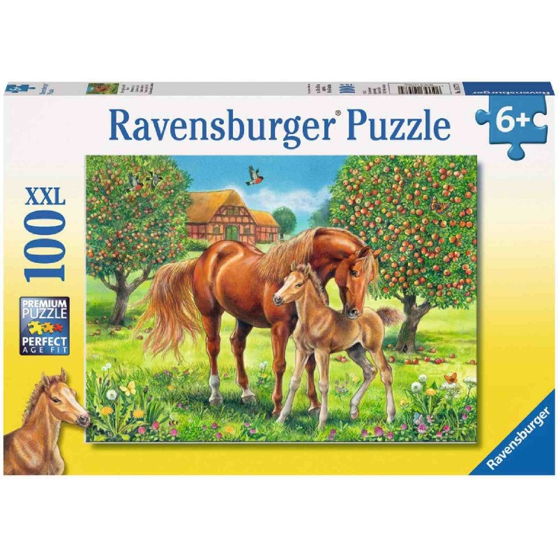 Ravensburger Puzzle - Pferdeglück auf der Wiese, 100 XXL-Teile