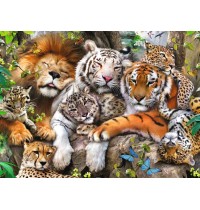 Ravensburger Puzzle - Schmusende Raubkatzen, 200 XXL-Teile