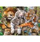 Ravensburger Puzzle - Schmusende Raubkatzen, 200 XXL-Teile