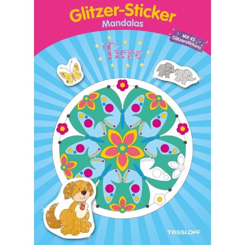 Tessloff - Malen, Rätseln & mehr - Glitzer-Sticker-Mandalas - Tiere