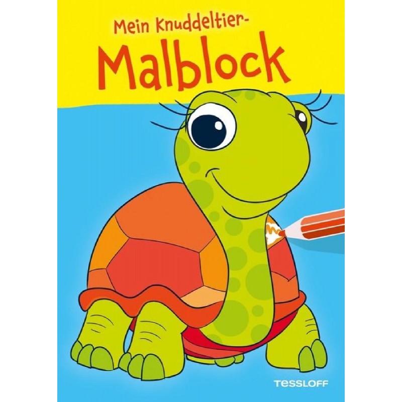 Tessloff - Malen und Rätseln und mehr - Malen - Mein Knudddeltier-Malblock, Schildkröte