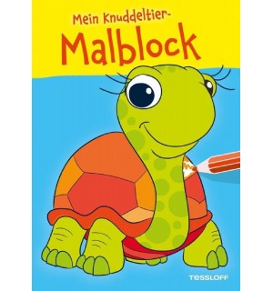 Tessloff - Malen und Rätseln und mehr - Malen - Mein Knudddeltier-Malblock, Schildkröte