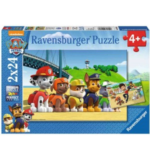 Ravensburger Puzzle - Heldenhafte Hunde, 2x24 Teile