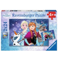 Ravensburger Puzzle - Frozen - Nordlichter, 2x24 Teile