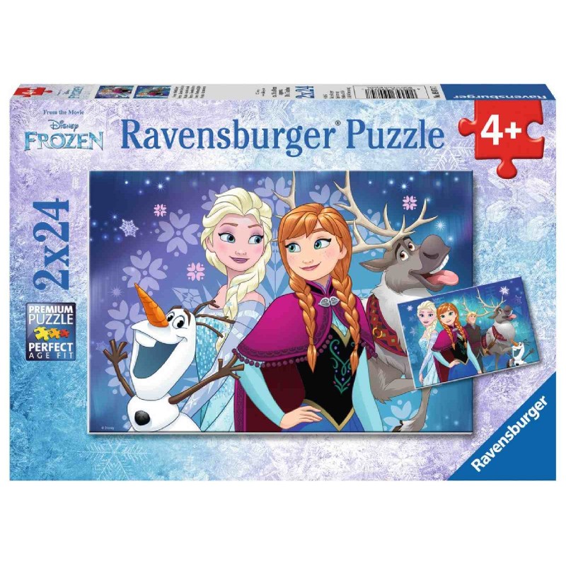 Ravensburger Puzzle - Frozen - Nordlichter, 2x24 Teile