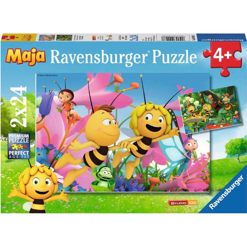 Ravensburger Puzzle - Die kleine Biene Maja, 2x24 Teile