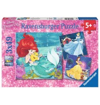 Ravensburger Puzzle - Abenteuer der Prinzessinnen, 3x49 Teile