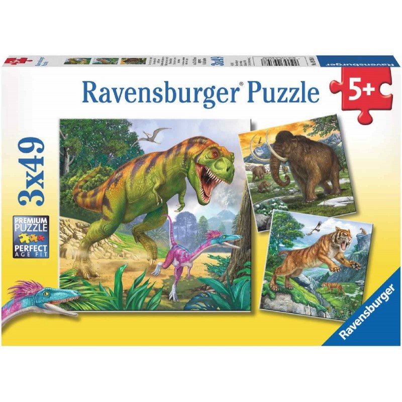 Ravensburger Puzzle - Herrscher der Urzeit, 3x49 Teile