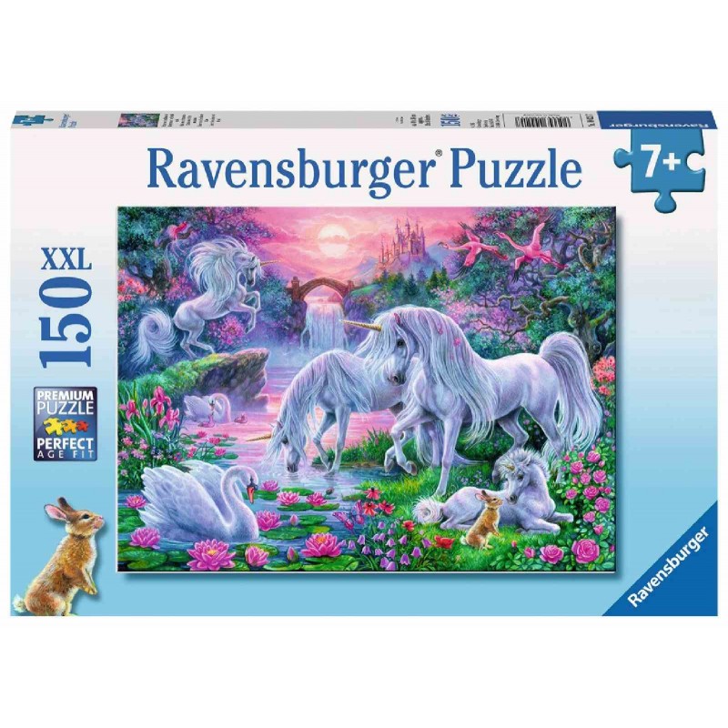 Ravensburger Puzzle - Einhörner im Abendrot, 150 XXL-Teile