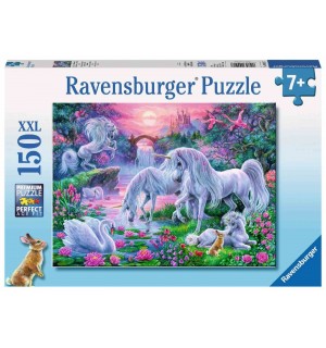 Ravensburger Puzzle - Einhörner im Abendrot, 150 XXL-Teile