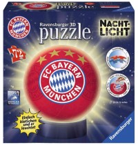 Ravensburger Puzzle - puzzleball - Nachtlicht FC Bayern München, 72 Teile