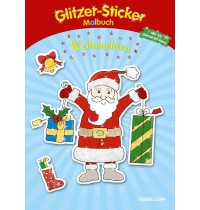 Tessloff - Malen, Rätseln & mehr - Glitzer-Sticker Malbuch Weihnachten