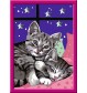 Ravensburger Spiel - Malen nach Zahlen mit farbigen Motivlinien - Schlafende Katzen