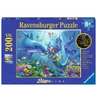 Ravensburger Puzzle - Leuchtpuzzle - Leuchtendes Unterwasserparadies, 200 Teile