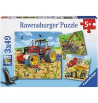 Ravensburger Puzzle - Große Maschinen, 3x49 Teile