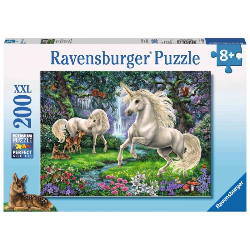 Ravensburger Puzzle - Geheimnisvolle Einhörner, 200 XXL-Teile