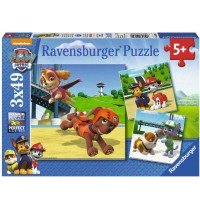 Ravensburger Puzzle - Paw Patrol - Team auf 4 Pfoten, 3x49 Teile