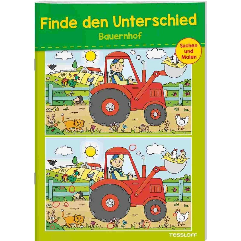 Tessloff - Malen & Rätseln und mehr - Finde den Untschied - Bauernhof