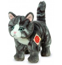 Teddy-Hermann - Katzen - Katze stehend grau getigert 20 cm