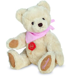 Teddy-Hermann - Kuschelbaer Pauline 28 cm rosa Tuch - inkl. indiv. Stickung