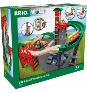 BRIO Bahn - Großes Lagerhaus-Set mit Aufzug